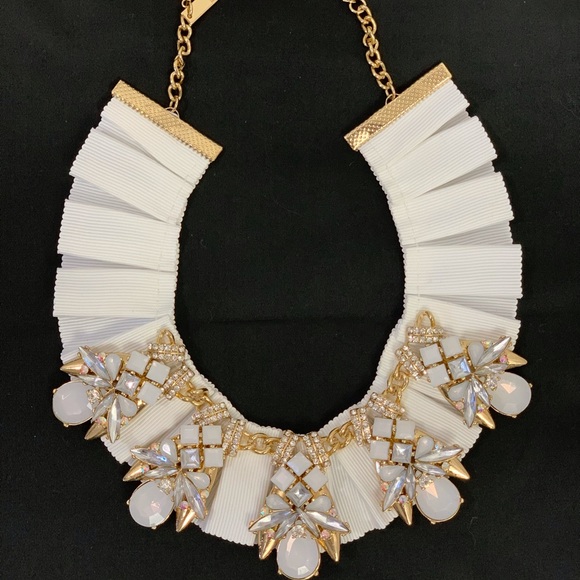 INC Crystal & White Stone Ribbon Choker Necklace - Picture 2 of 15